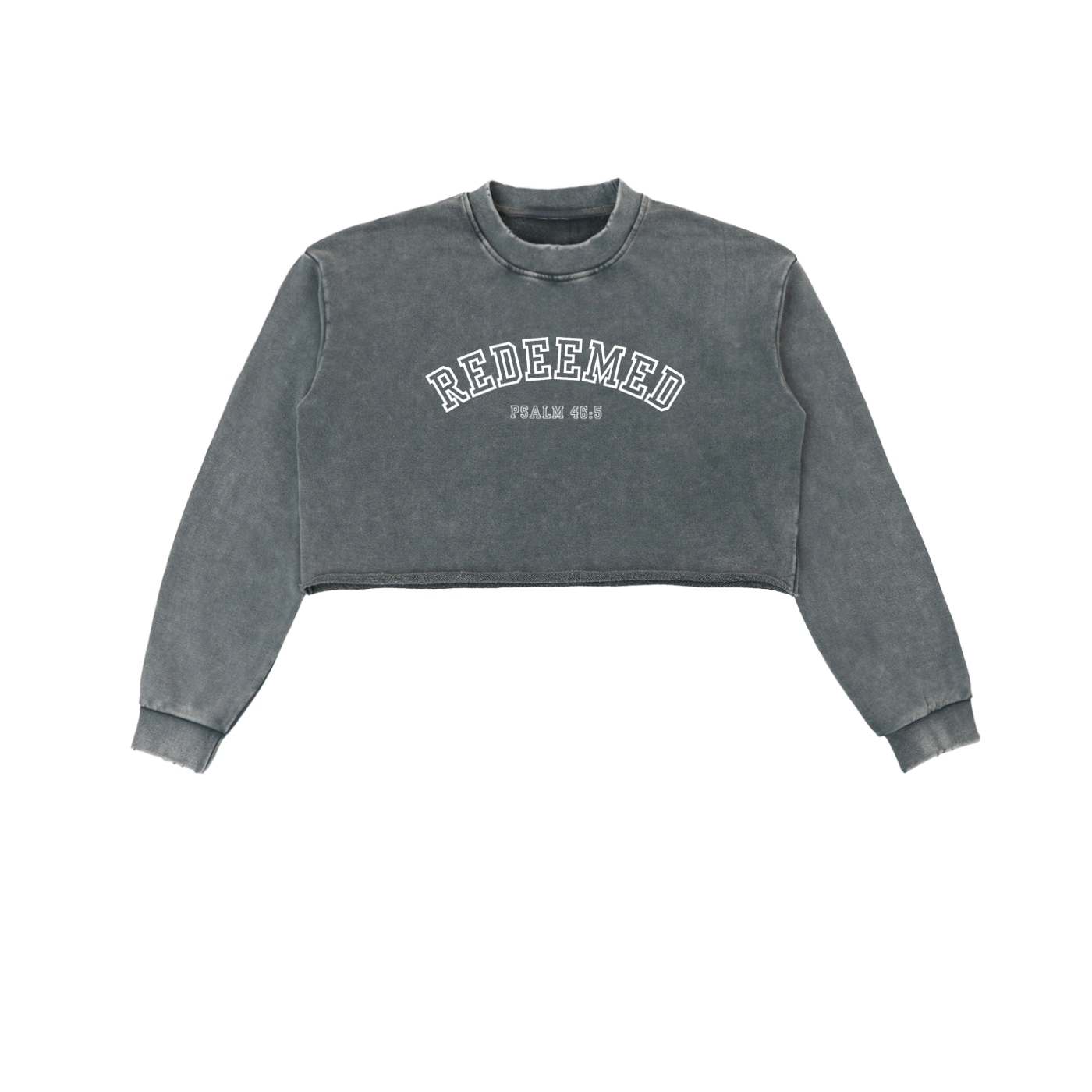 Redeemed Snow Washed Cropped Sweatshirt