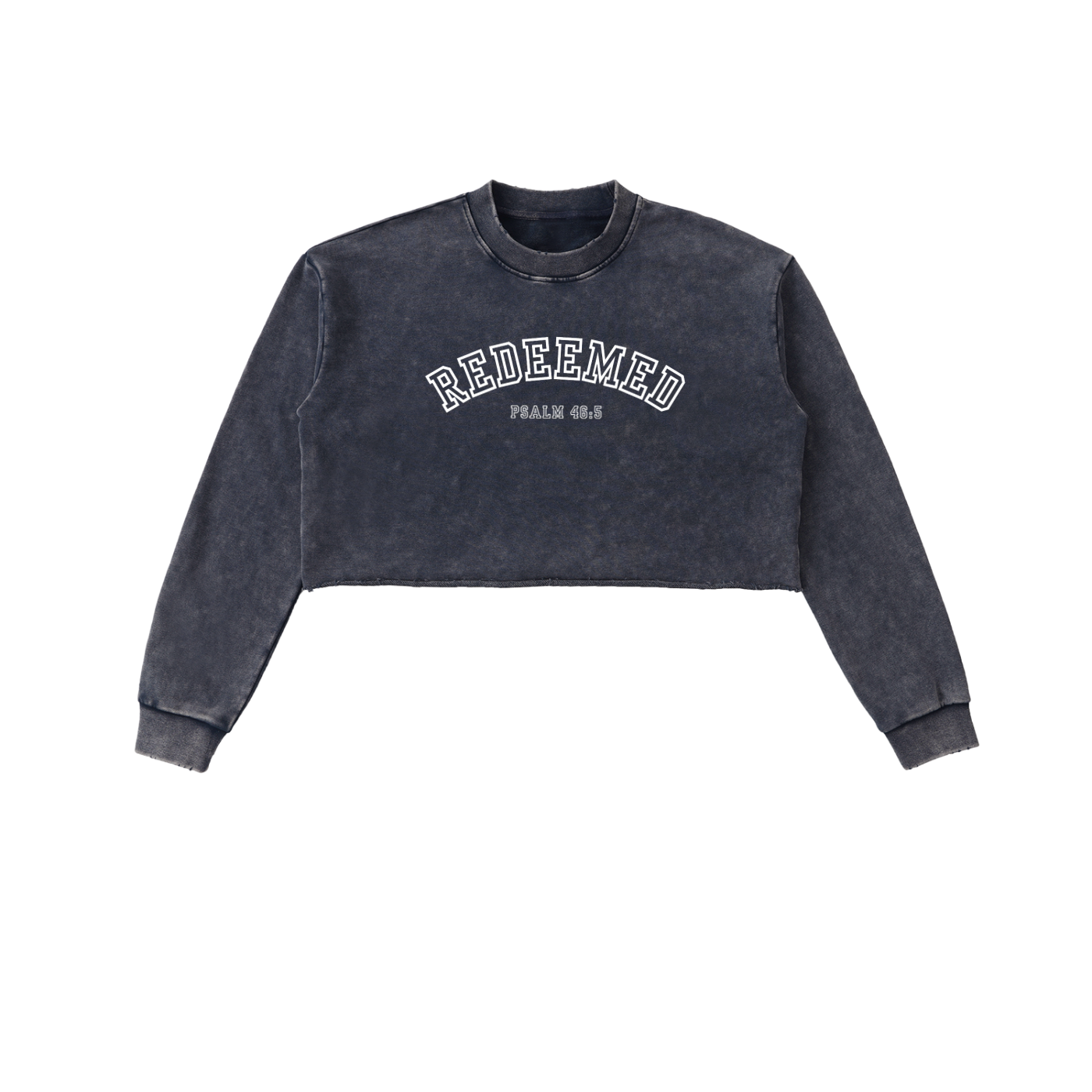 Redeemed Snow Washed Cropped Sweatshirt